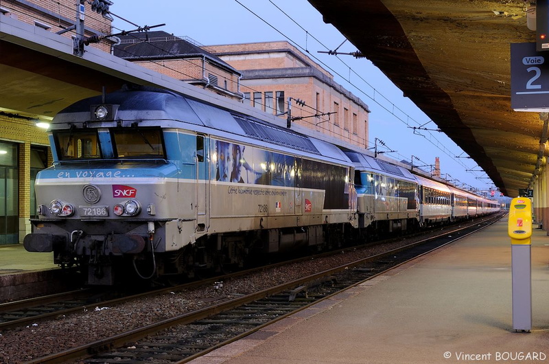 Les CC72186 et CC72180 en gare de Belfort.