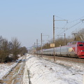 Le TGV Thalys 4534 à Ambronay.