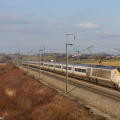 Le TGV Eurostar 3223 à Civrieux.
